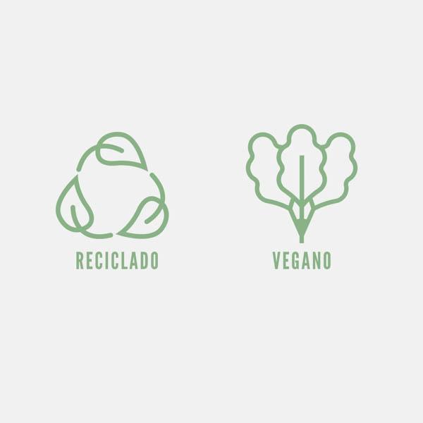 reciclado y vegano